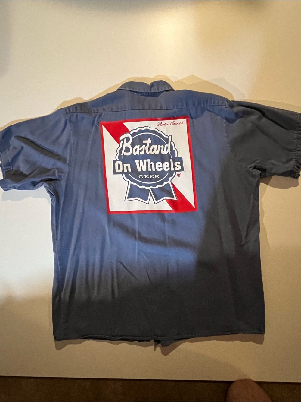 Men's Work Shirt Short-Sleeve Button-Down Shirt - Blue